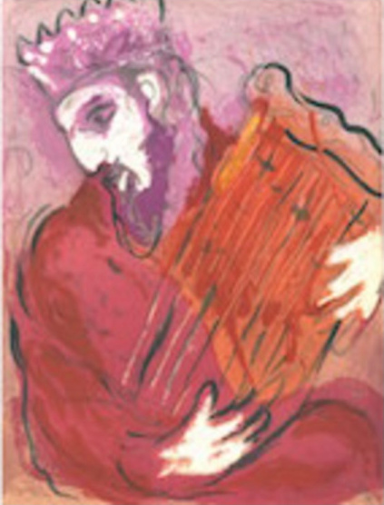 Chagall - Bibel I - David mit Harfe